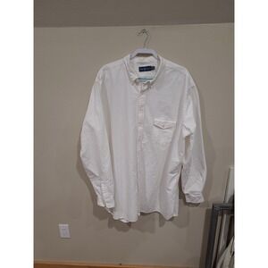 Ralph Lauren 100% Cotton Men SZ 3XLT TALL White BIG Shirt Button Up quiet luxury